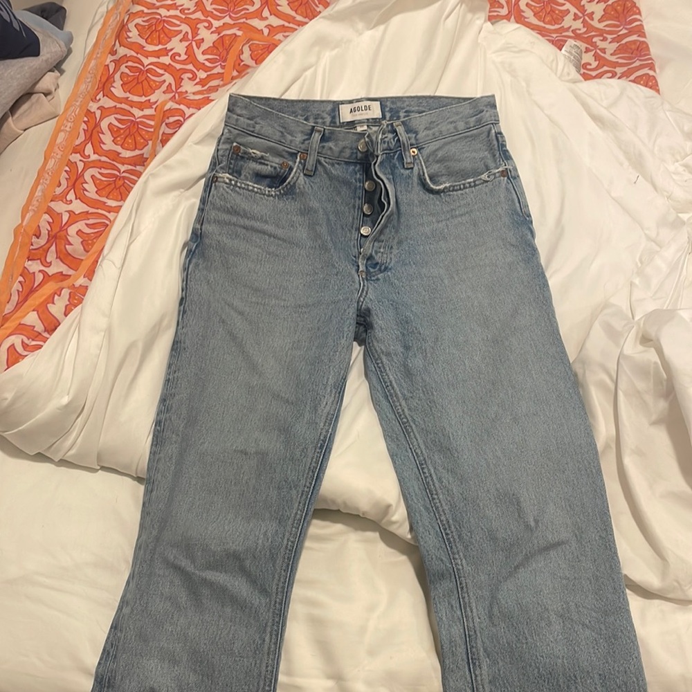 Barely worn AGOLDE flare jeans